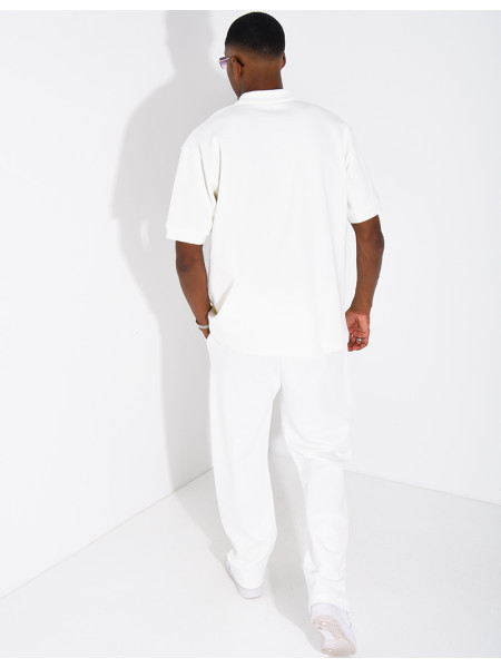 “H” Letter Pants and Polo Shirt Set