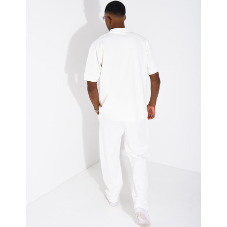 “H” Letter Pants and Polo Shirt Set