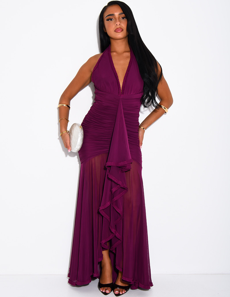 Long, gathered, backless...