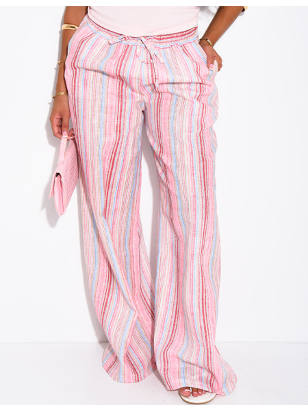 Weite Hose mit Streifenmuster