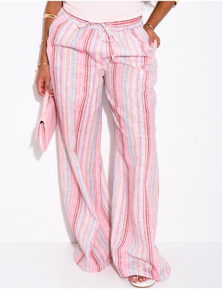 Weite Hose mit Streifenmuster