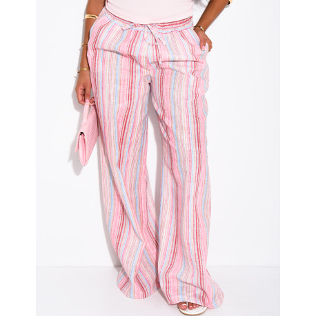 Weite Hose mit Streifenmuster
