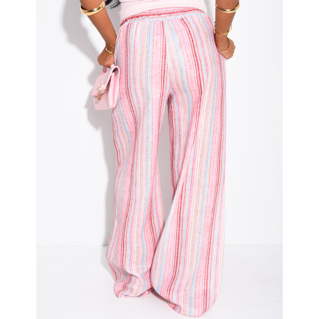 Weite Hose mit Streifenmuster