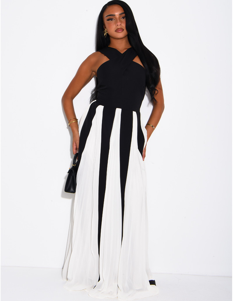Robe longue à empiècements...
