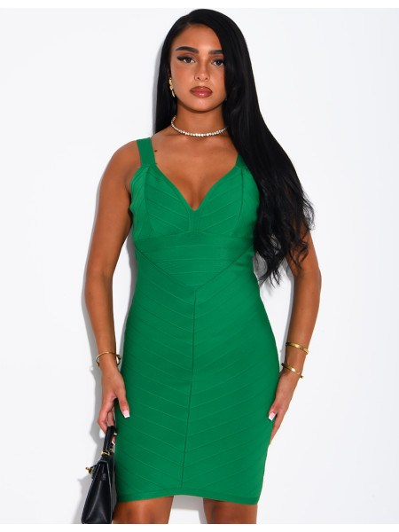 Kurzes Bandage-Kleid aus figurformendem Stoff