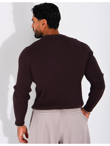 Pull homme à bouttons