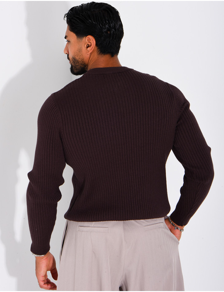 Pull homme à bouttons