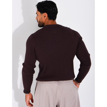 Pull homme à bouttons