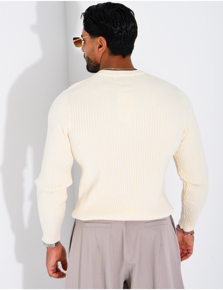 Pull homme à bouttons