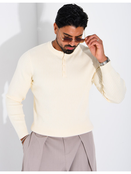 Pull homme à bouttons