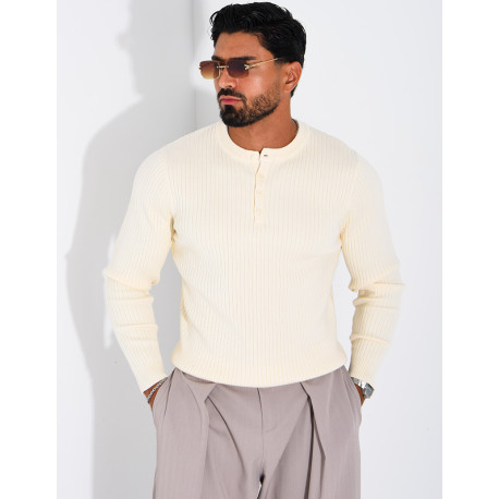 Pull homme à bouttons