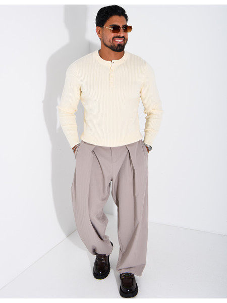 Pull homme à bouttons
