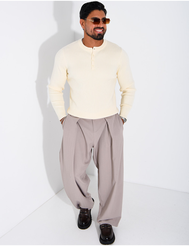 Pull homme à bouttons