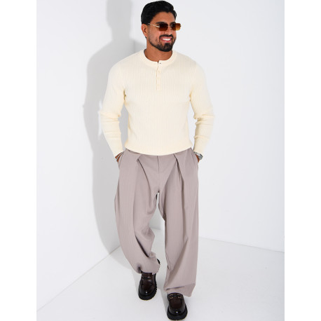 Pull homme à bouttons