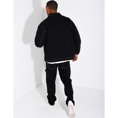 Set aus Raw-Denim: Oversize-Jacke und passende Hose