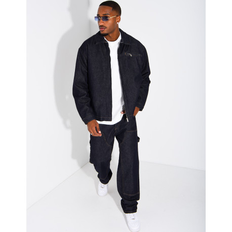 Set aus Raw-Denim: Oversize-Jacke und passende Hose