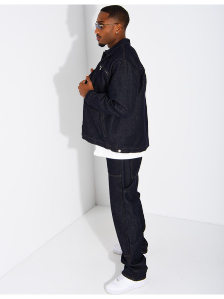 Set aus Raw-Denim: Oversize-Jacke und passende Hose