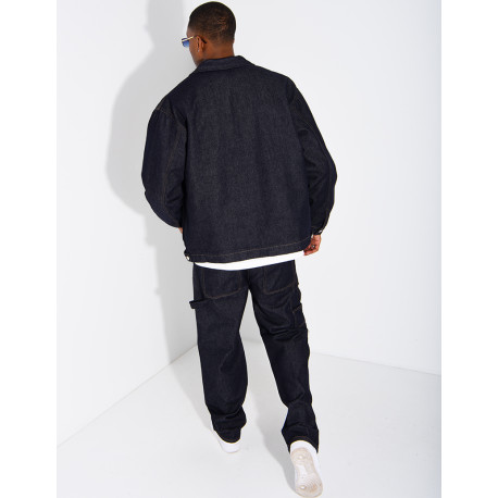 Set aus Raw-Denim: Oversize-Jacke und passende Hose