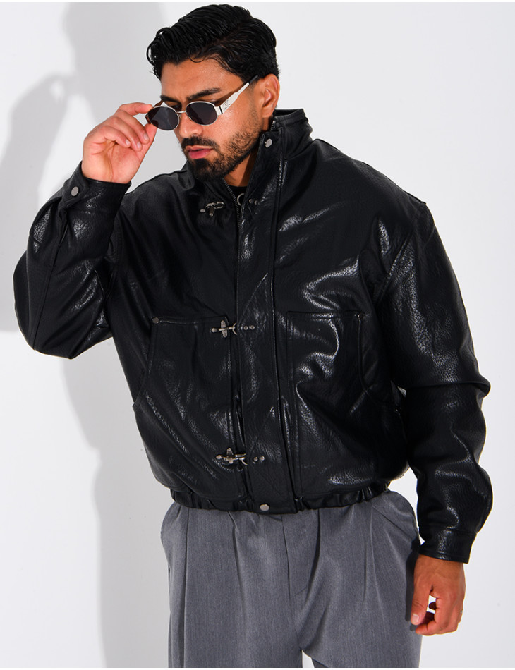 Blouson en simili cuir