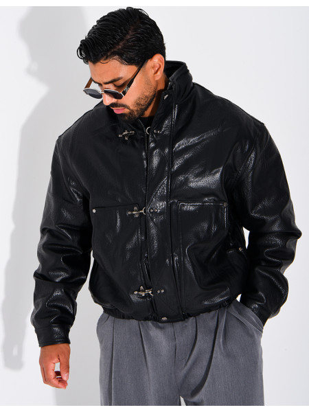Blouson en simili cuir