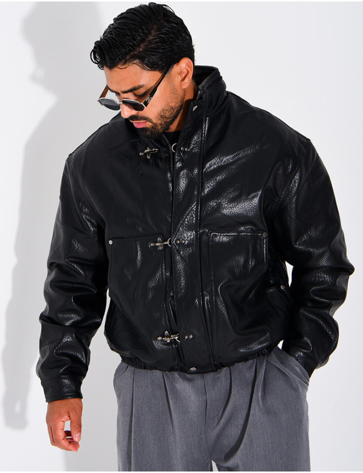 Blouson en simili cuir