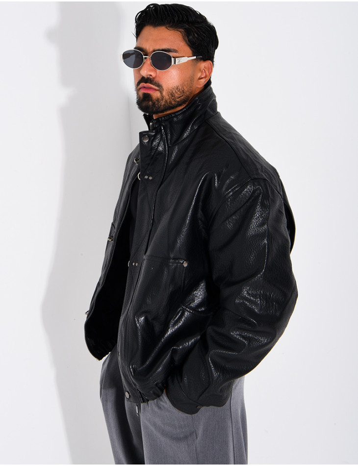 Blouson en simili cuir