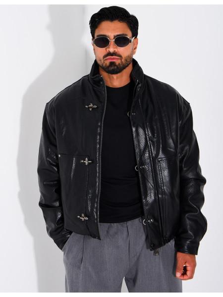 Blouson en simili cuir