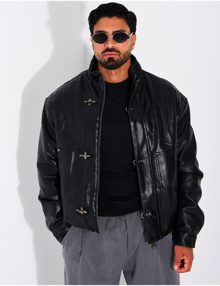 Blouson en simili cuir