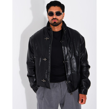 Blouson en simili cuir