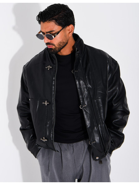 Blouson en simili cuir