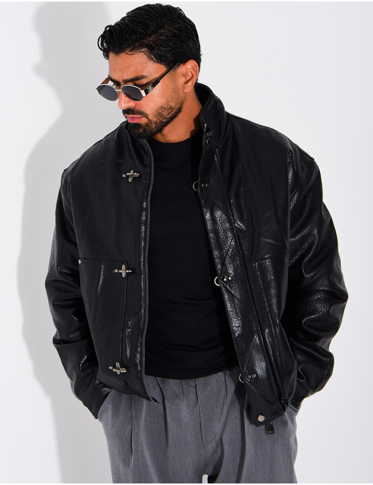 Blouson en simili cuir