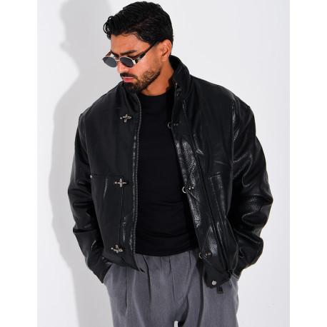 Blouson en simili cuir