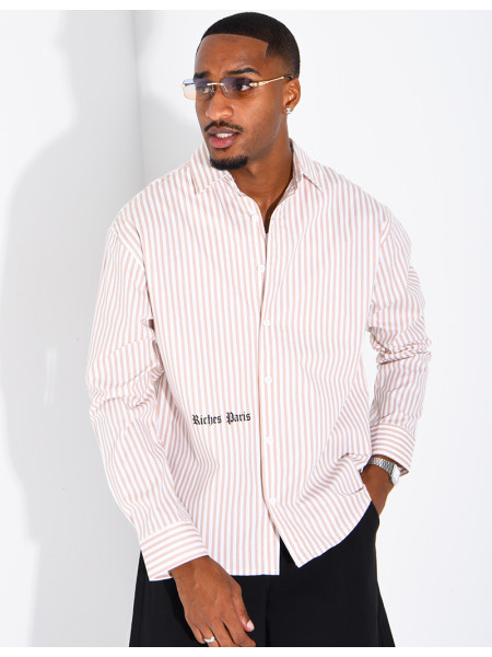 Chemise manches longues rayée "RICHES"