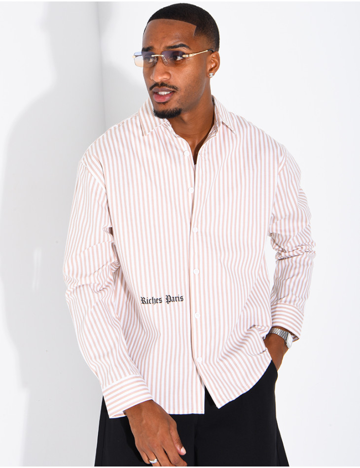 Chemise manches longues rayée "RICHES"
