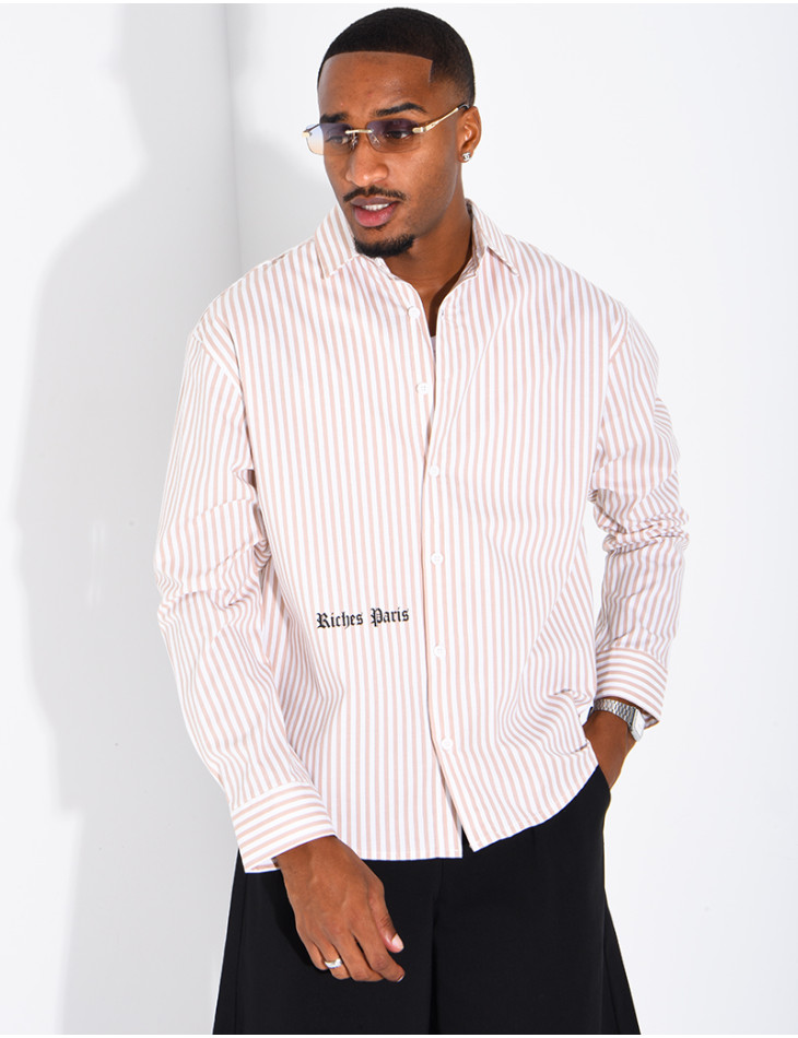 Chemise manches longues rayée "RICHES"