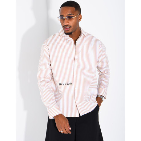 Chemise manches longues rayée "RICHES"