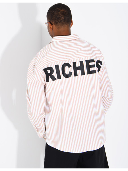 Chemise manches longues rayée "RICHES"