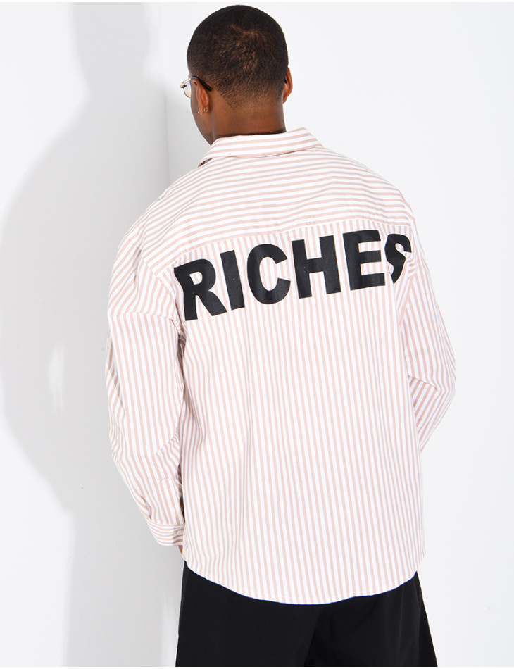 Chemise manches longues rayée "RICHES"