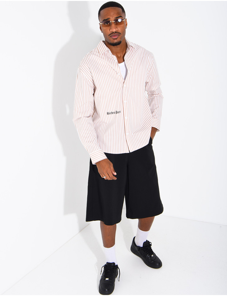 Chemise manches longues rayée "RICHES"