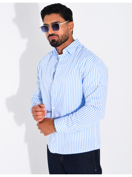 Chemise manches longues rayée "RICHES"