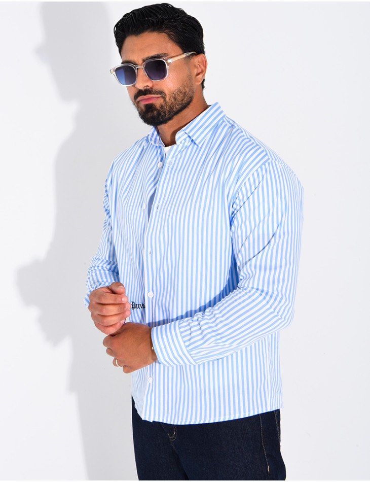 Chemise manches longues rayée "RICHES"