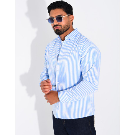 Chemise manches longues rayée "RICHES"