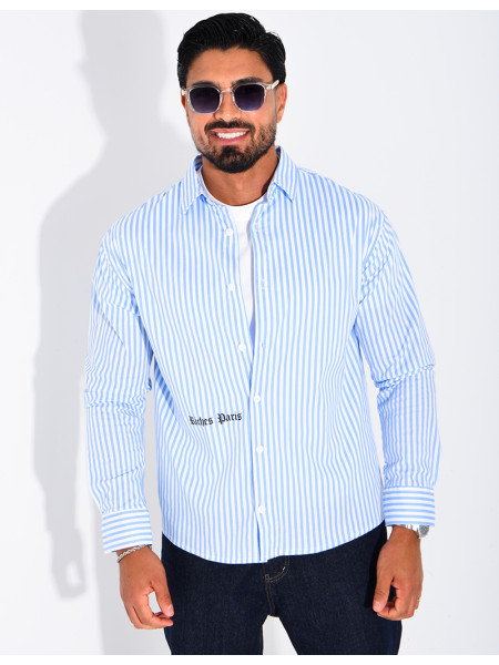 Chemise manches longues rayée "RICHES"