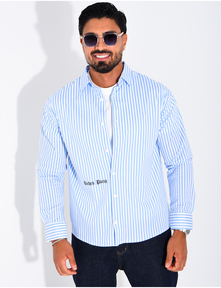 Chemise manches longues rayée "RICHES"