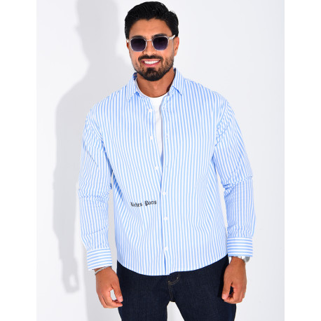 Chemise manches longues rayée "RICHES"