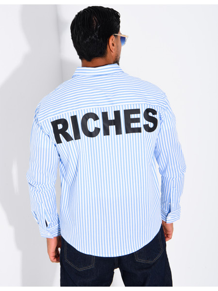 Chemise manches longues rayée "RICHES"