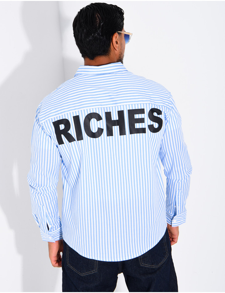 Chemise manches longues rayée "RICHES"