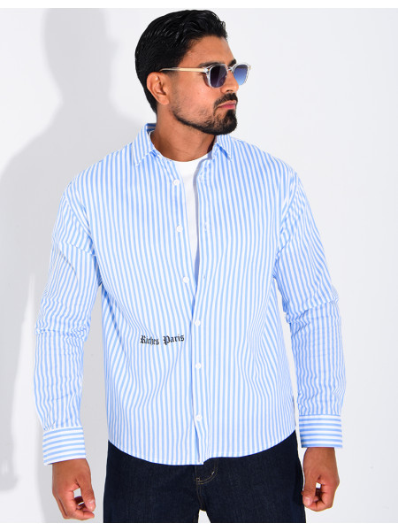 Chemise manches longues rayée "RICHES"