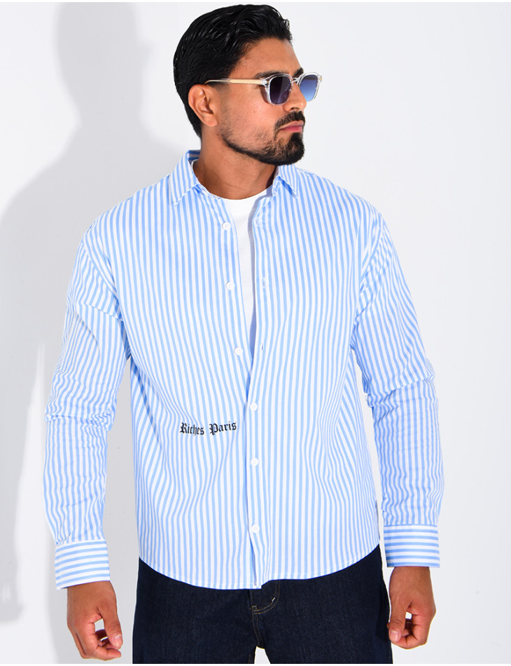 Chemise manches longues rayée "RICHES"