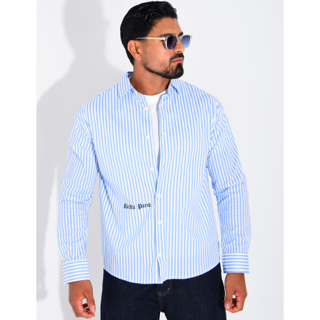Chemise manches longues rayée "RICHES"